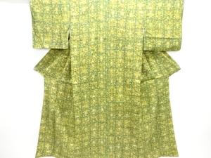 大正ロマン　紋錦紗　花更紗模様着物